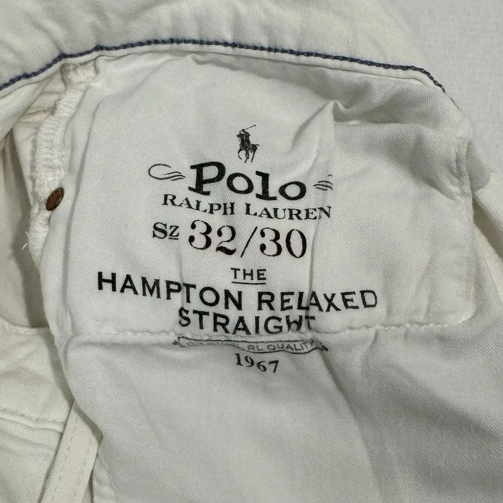 Polo Ralph Lauren Hampton Straight Denim Jeans Men Sz 32 x 30 White